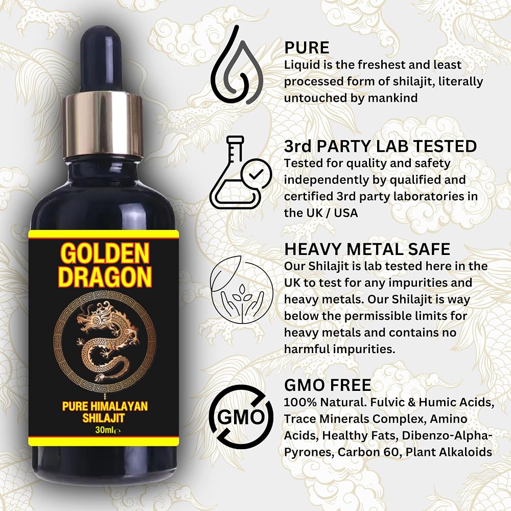 Shakra Health Golden Dragon Himalayan Shilajit Liquid Drops - 30ml - image 2