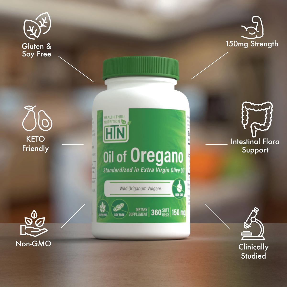 Health Thru Nutrition Oil of Oregano Supplement - 360 Softgels - image 4