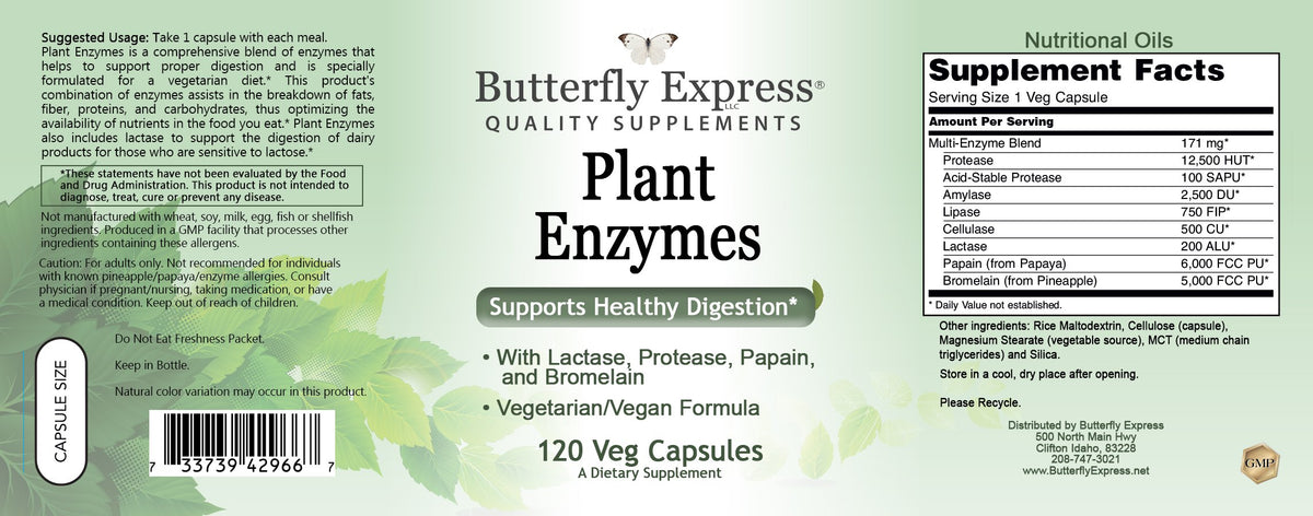 Better Health Plant Enzymes - 120 Vegetarian Capsules - image 2