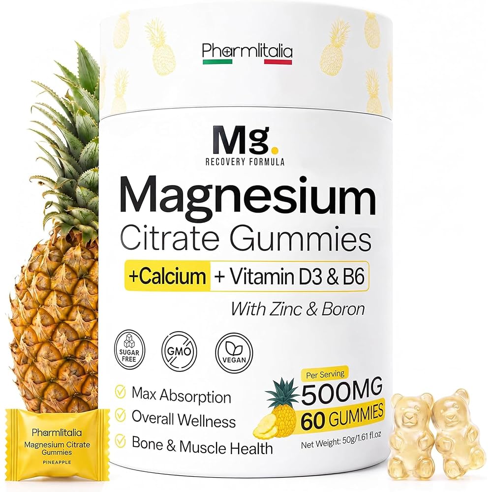Pharmlitalia Magnesium Citrate Gummies 500mg - 60 Gummies