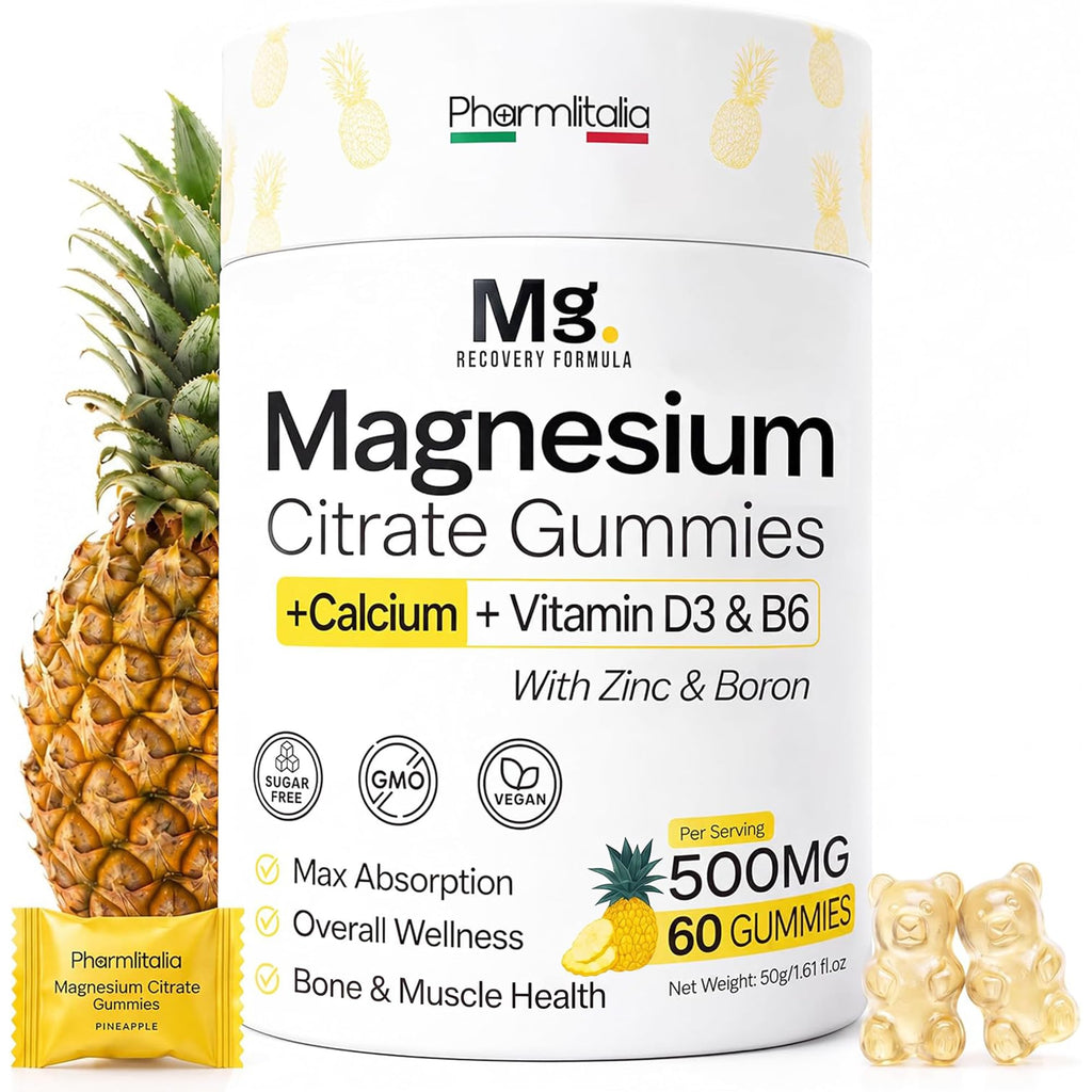 Pharmlitalia Magnesium Citrate Gummies 500mg - 60 Gummies
