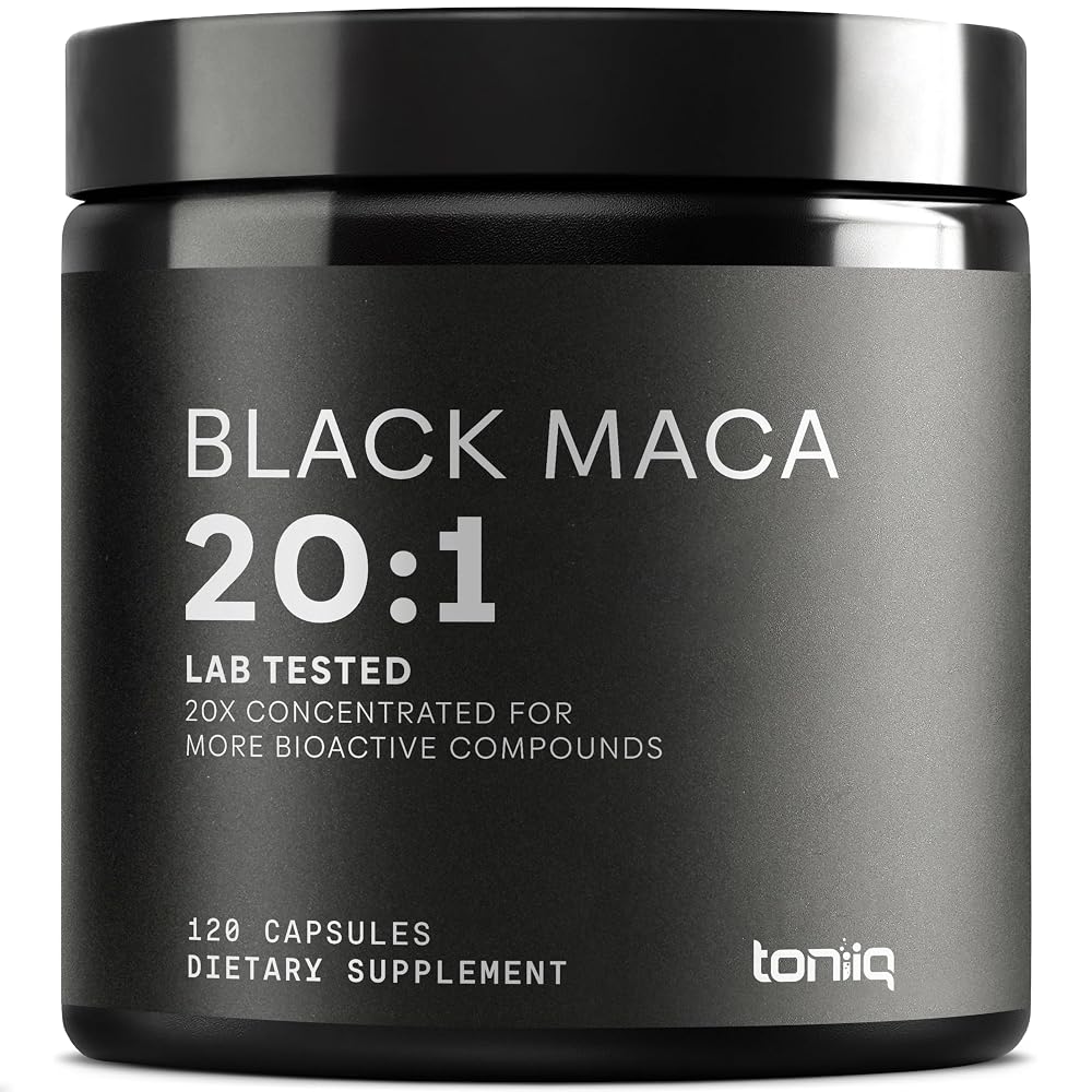 Toniiq Black Maca Root 20:1 Extract - 120 Capsules