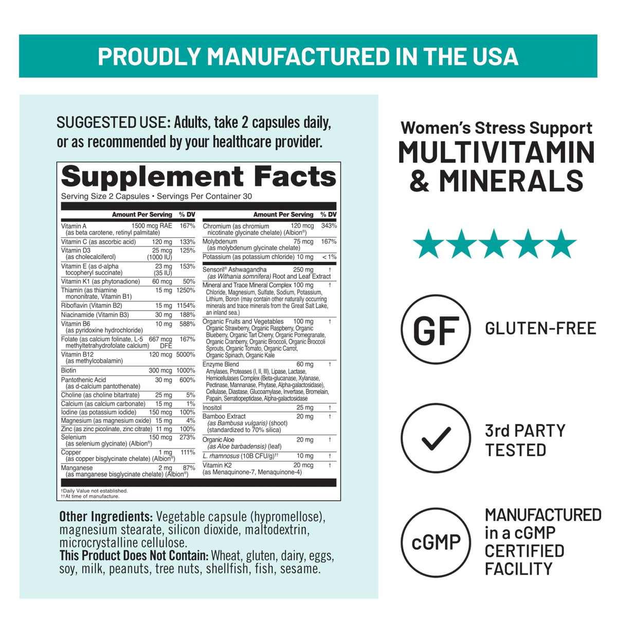 NatureWise Women's Multivitamin with Stress Support - 60 Capsules - image 9