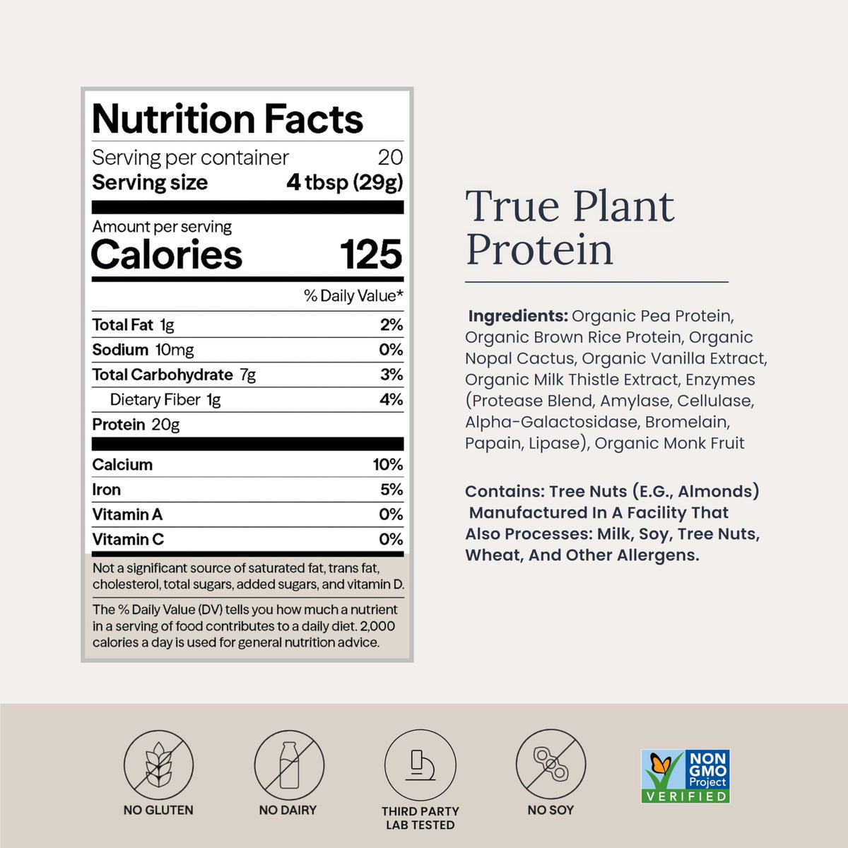 Infinity Greens True Plant Protein Powder - 580g - image 4