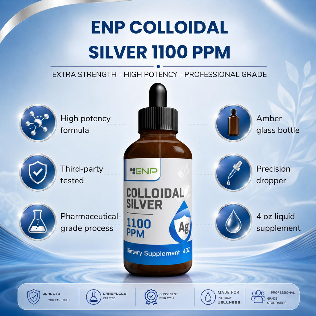 ENP Colloidal Silver Liquid 1100 ppm Mineral Supplement - 4 fl oz - image 8
