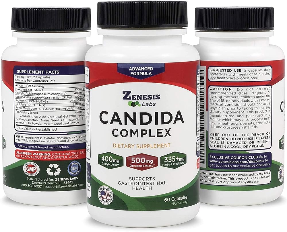 Zenesis Labs Candida Complex Cleanse Detox Caprylic Acid Supplement - image 4