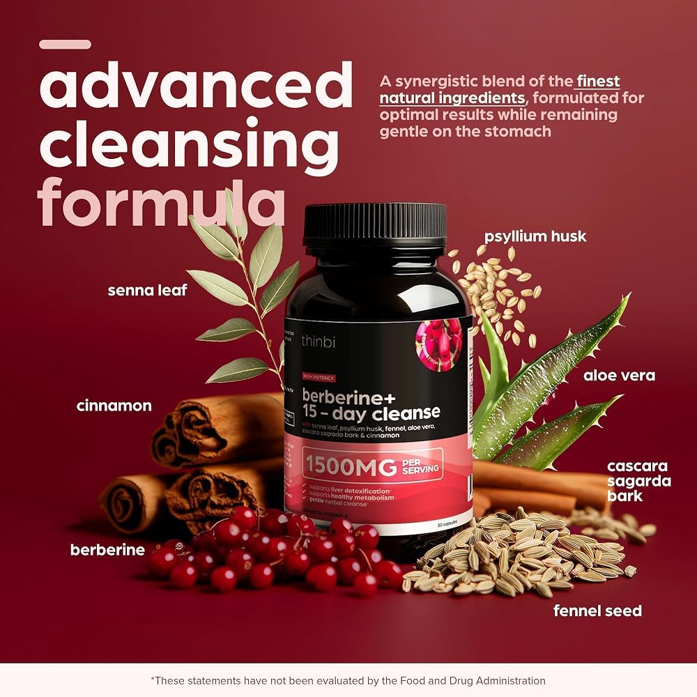 THINBI Colon Cleanse Capsules with Berberine - 30 Capsules - image 3