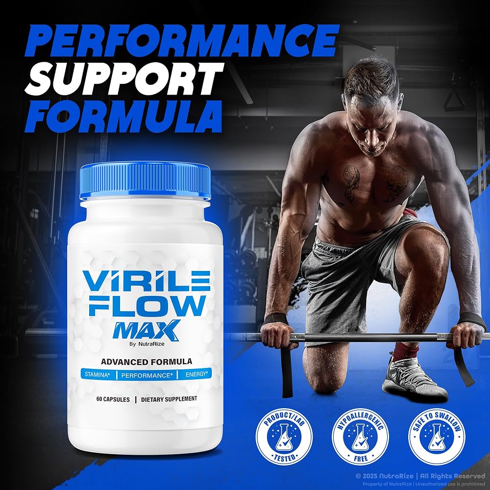 NutraRize Virile Flow Max Capsules for Energy and Stamina - 180 Capsules - image 3