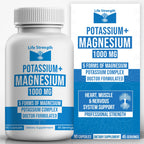 LifeStrength Potassium Magnesium Supplement 1000mg - 90 Capsules