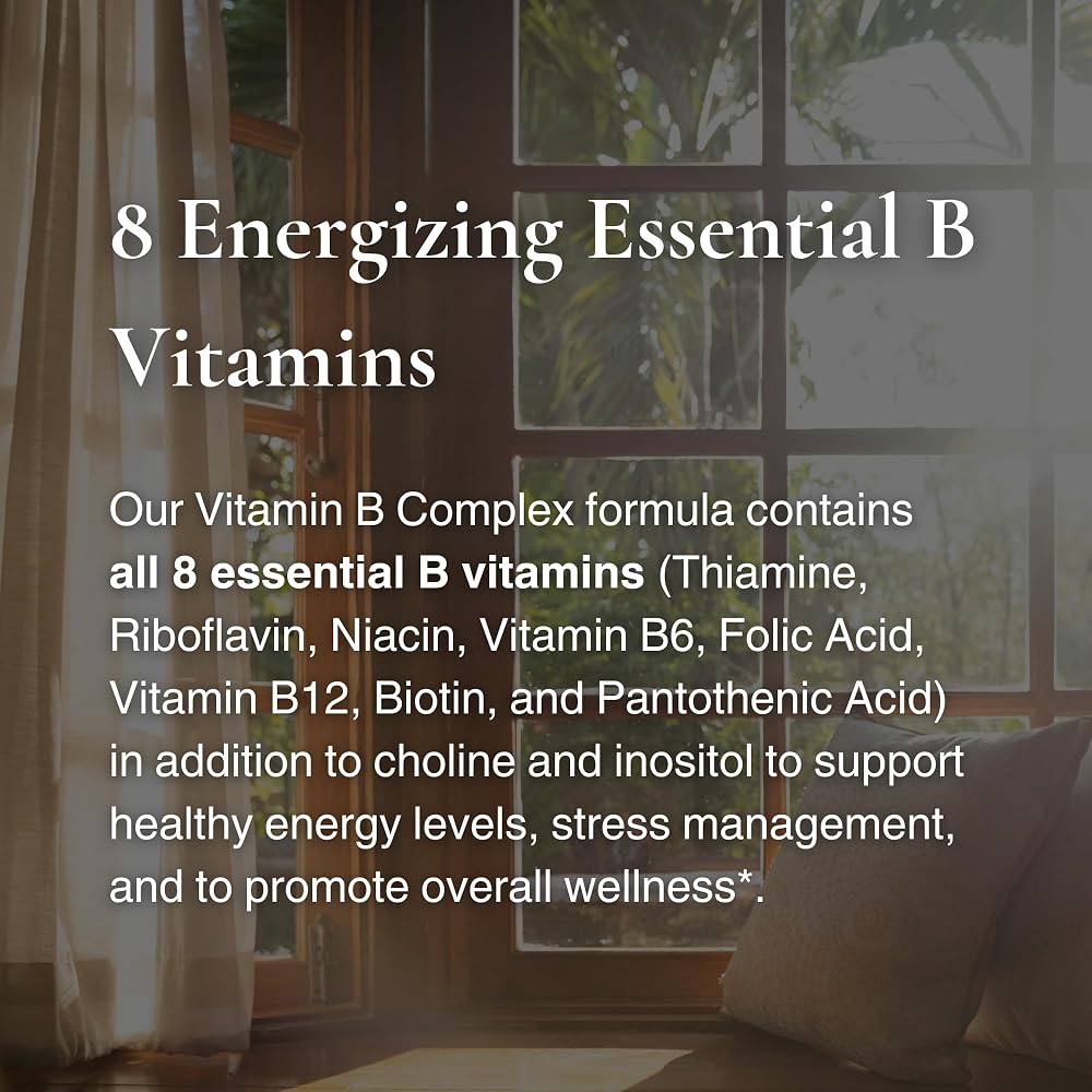Utzy Naturals Vitamin B Complex All 8 B Vitamins - 60 Capsules - image 6