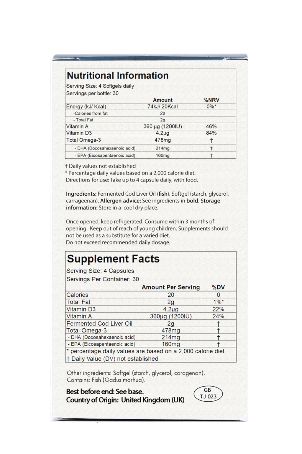ARMORICA Fermented Cod Liver Oil - 120 Softgels - image 4