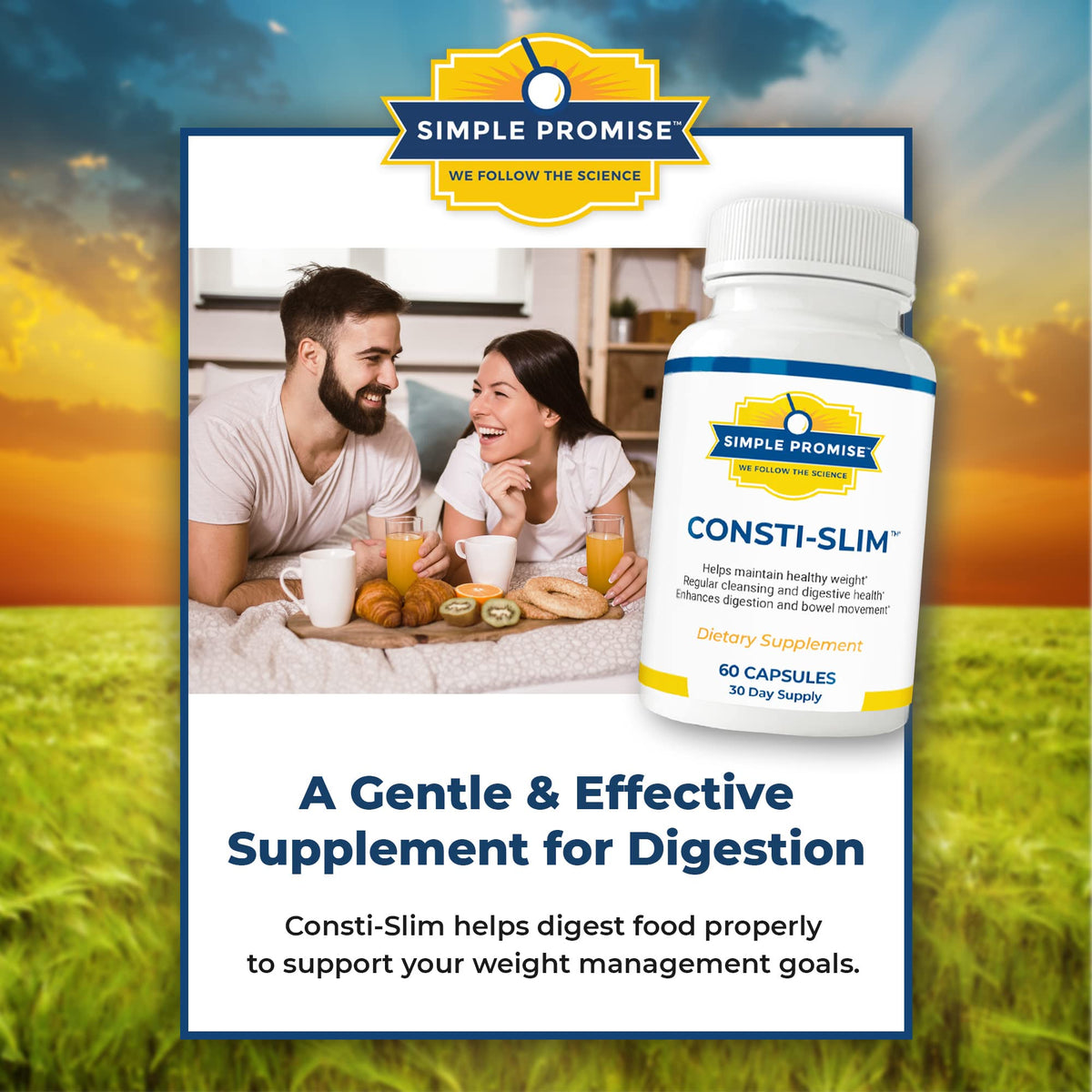 Simple Promise Consti-Slim Psyllium Husk Fiber Digestive Support - 60 Capsules - image 3