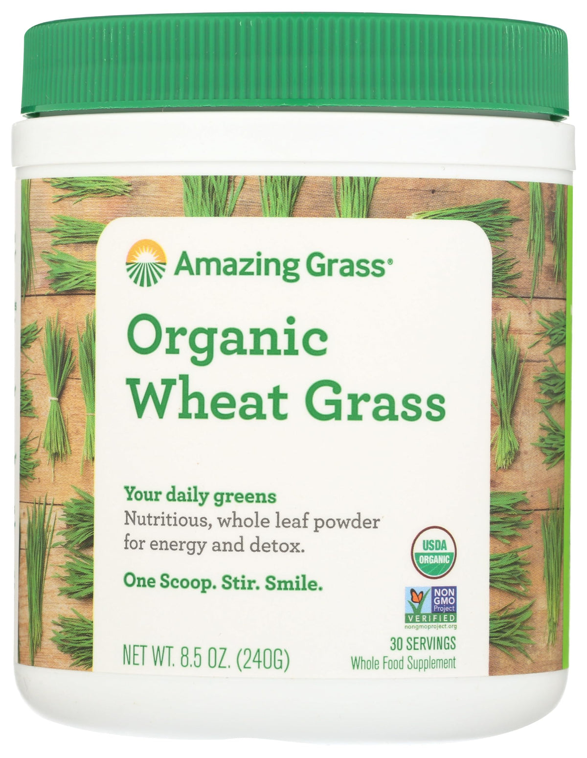 Amazing Grass Wheat Grass Powder, Whole-Leaf - 30 Servings
