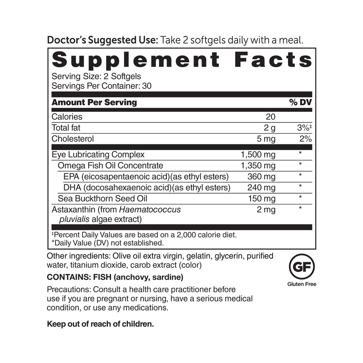 Dr. Whitaker's Eyedrate Eye Hydration Supplement with Omega-3 and Omega-7 - image 2