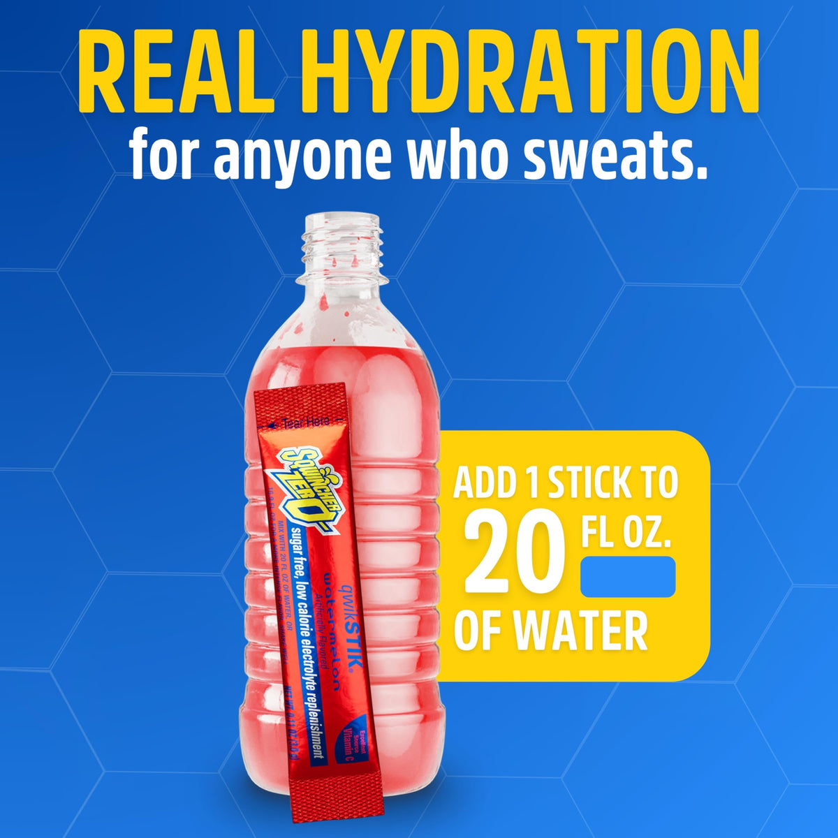 Sqwincher Zero Qwik Stik - Sugar Free Electrolyte Powdered Beverage
