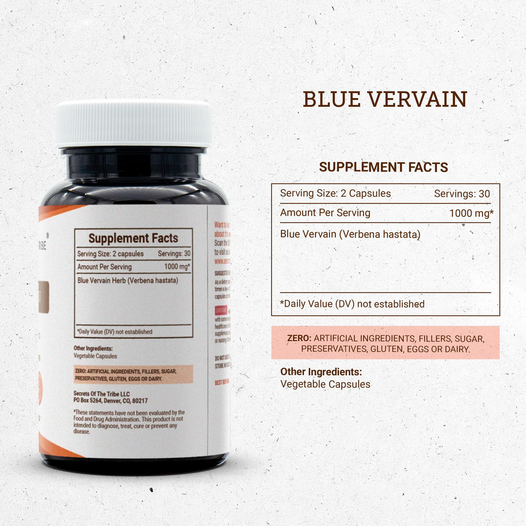 Secrets of the Tribe Blue Vervain 60/120 Capsules