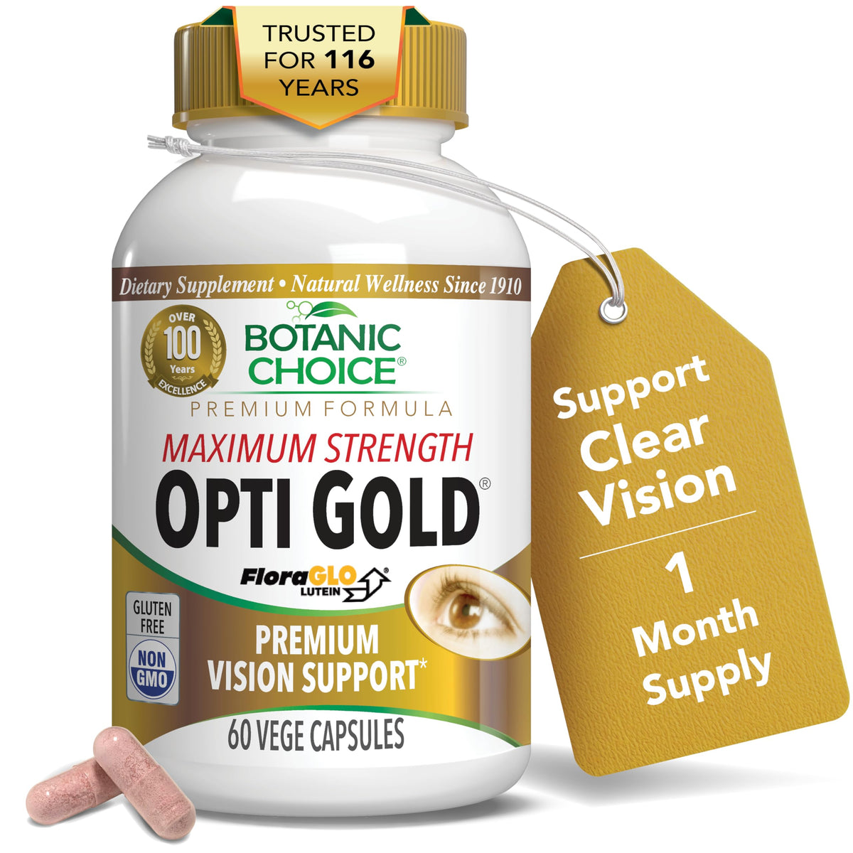 Botanic Choice Opti Gold Lutein & Bilberry Eye Support - 60 Capsules