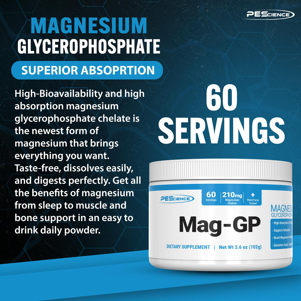 PEScience Mag-GP Magnesium Glycerophosphate Powder - 60 Servings - image 4