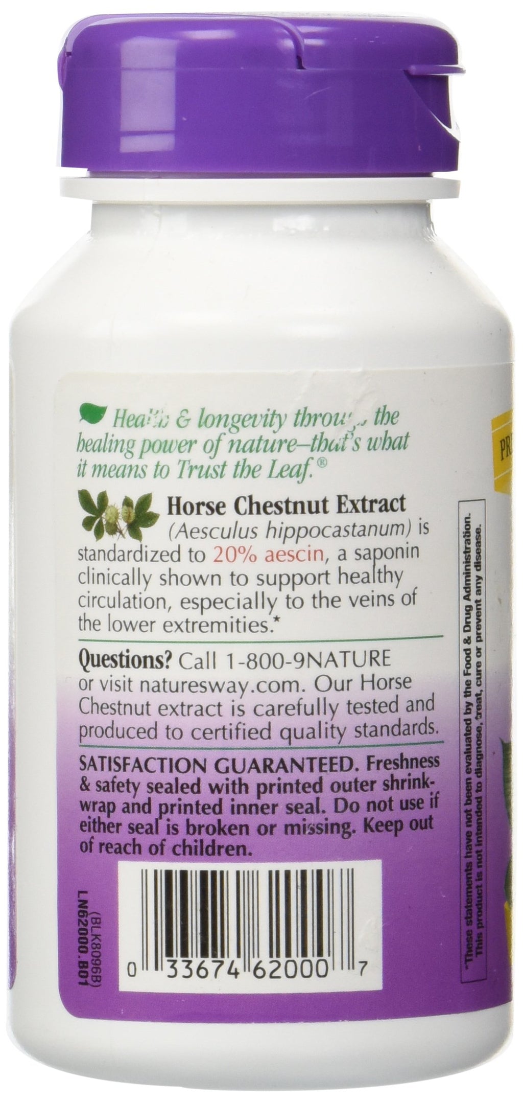 Nature's Way Horsechestnut Extract 250mg - 90 Capsules - image 2