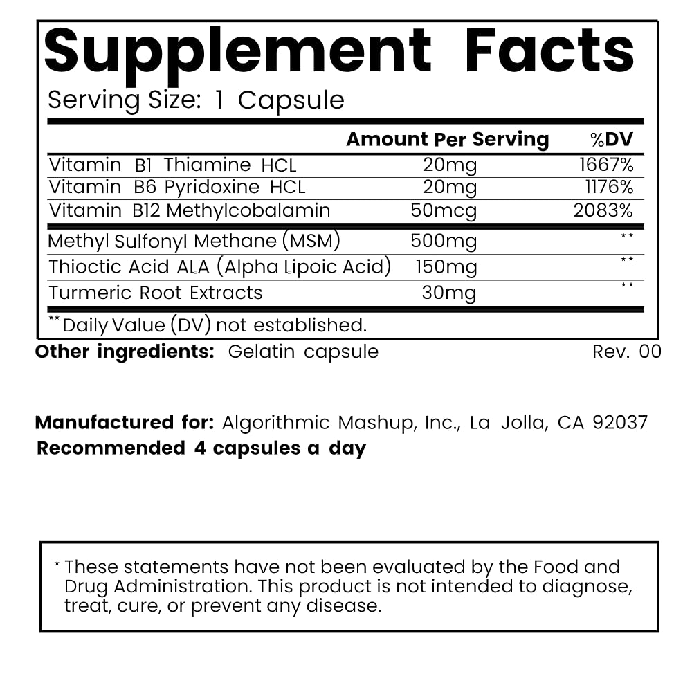 Generic NUROZEN 120 Count Nerve Support with MSM