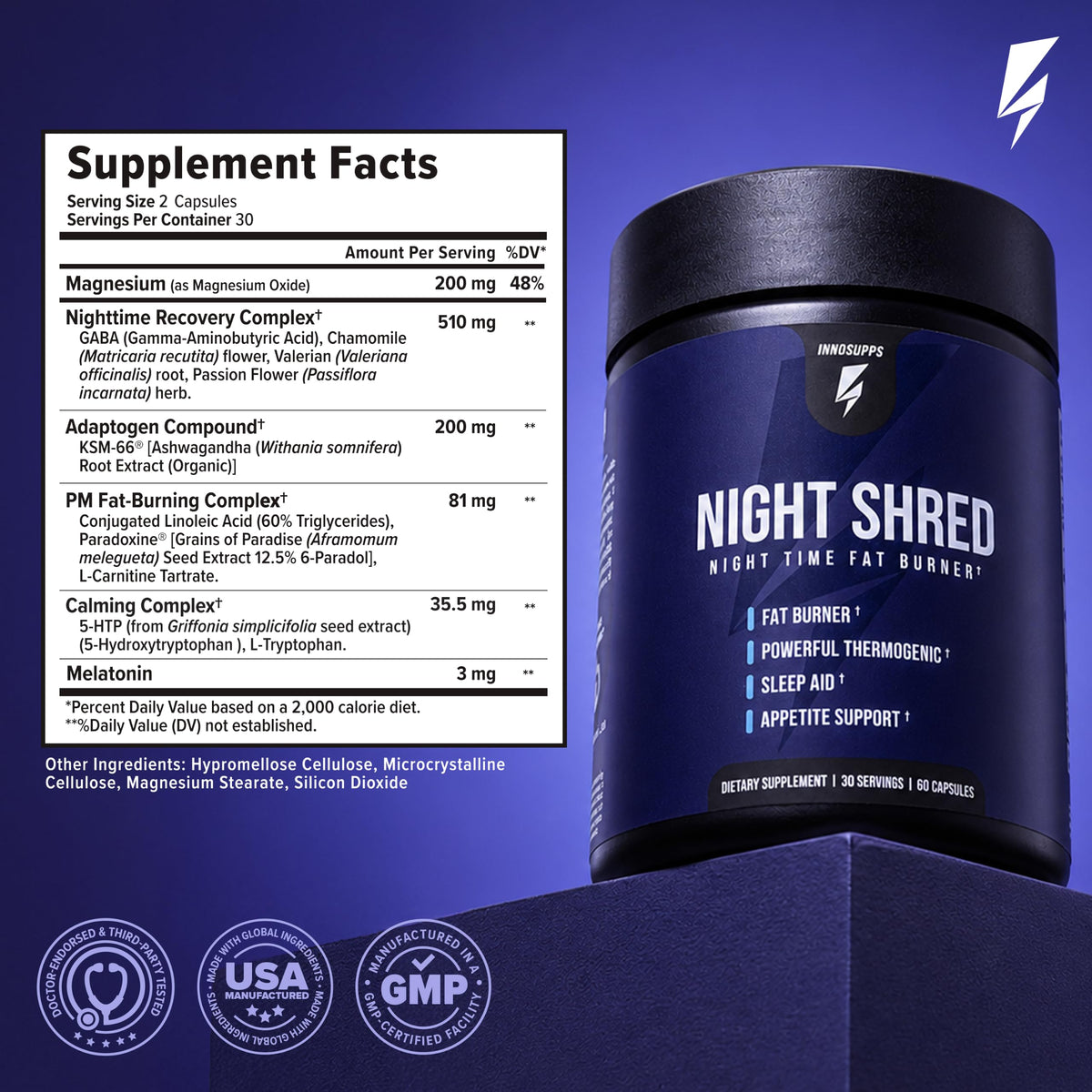 InnoSupps Night Shred Night Time Fat Burner
