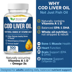 Dr. Martin's Nutrition Cod Liver Oil Softgels Omega-3 - 100 Softgels - image 7
