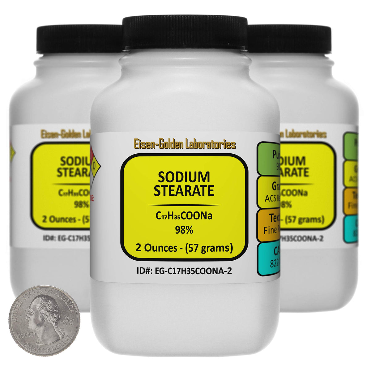 Eisen-Golden Sodium Stearate 98% ACS Grade Powder - 6 Oz