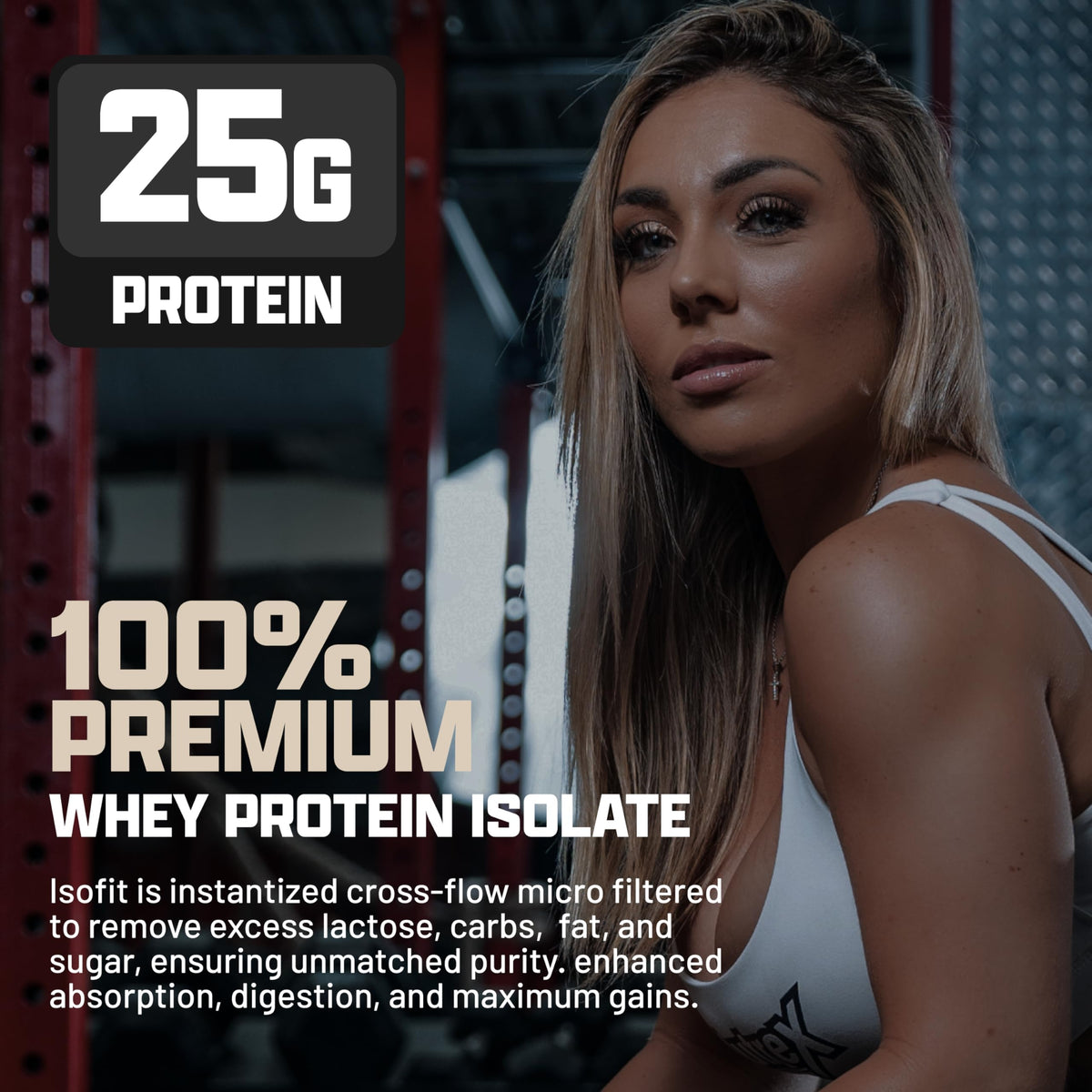 Nutrex Research IsoFit Whey Protein Powder Instantized 100% Whey