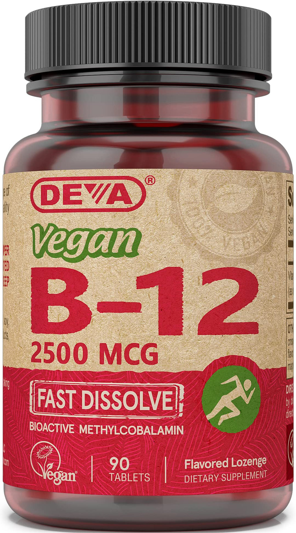 DEVA Vegan Vitamin B12 2500 mcg Methylcobalamin - 270 Tablets