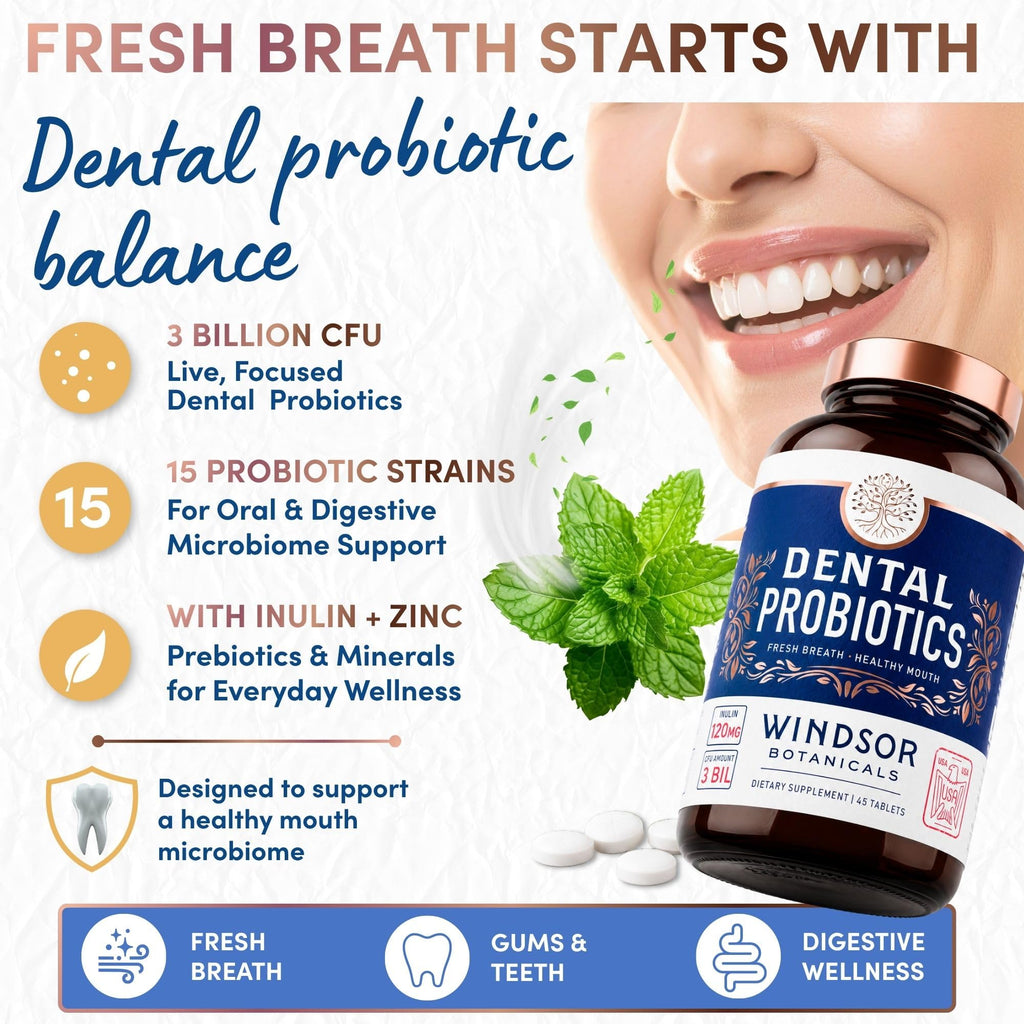 WINDSOR BOTANICALS Oral Probiotics for Teeth and Gums Variation