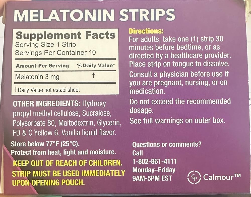 CALMOUR Oral Sleep Strips