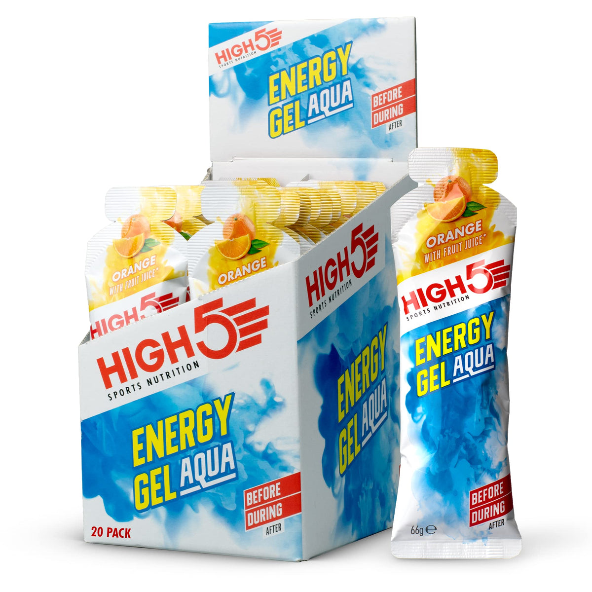 HIGH 5 HIGH5 Energy Gel Aqua Orange - 20 x 66g Sachets