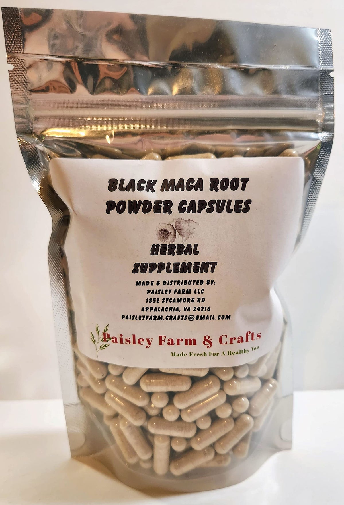 Paisley Farm Black Maca Capsules - 300 Capsules