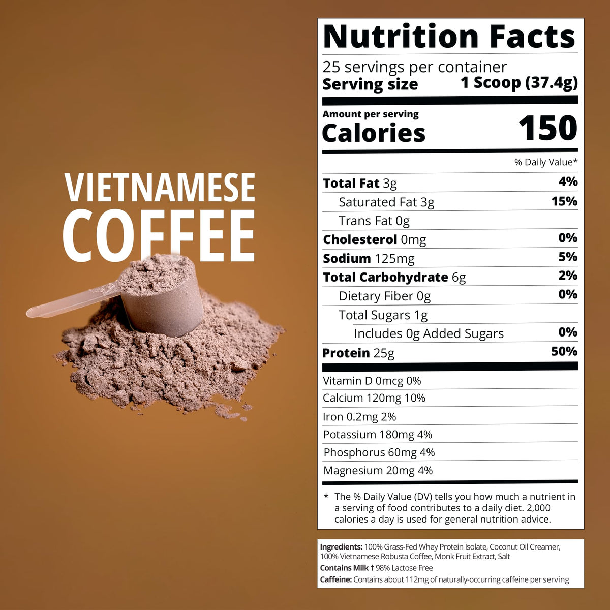 Boba Tea Protein Vietnamese Coffee Whey Isolate - 25 Servings - image 3