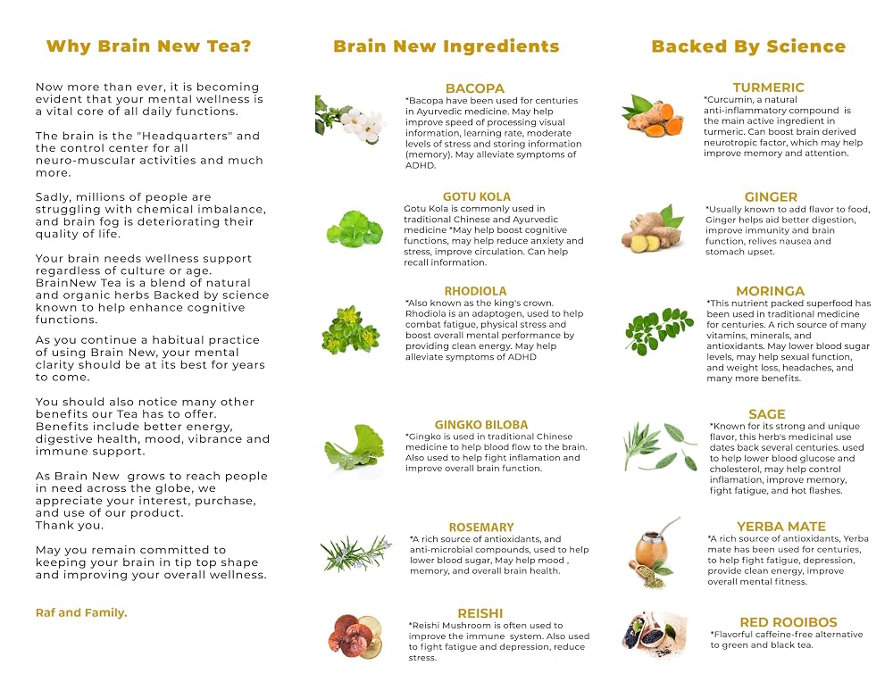 Bahlake Brain New Tea Herbal Blend for Mental Clarity - 1.7 oz - image 4
