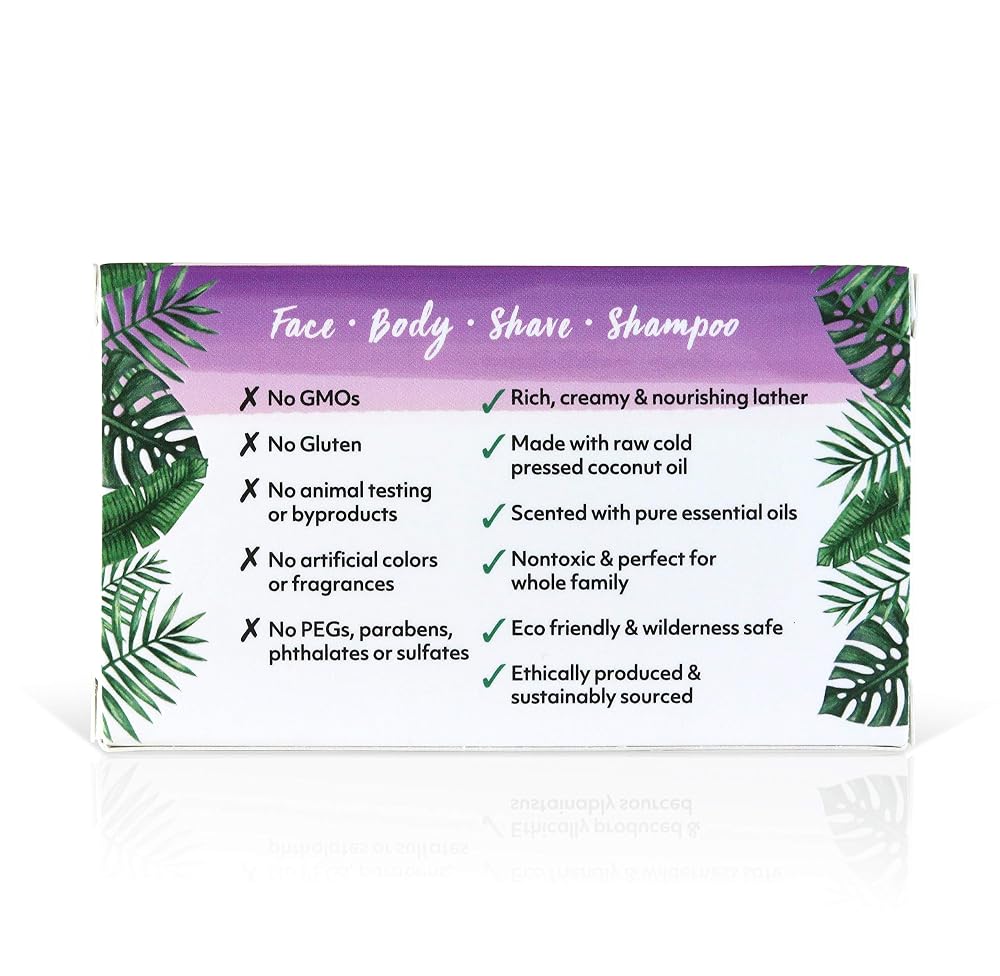 Organic Fiji Coco Fiji Soap Bar with Coconut Oil & Lavender - 2 Pack - image 3