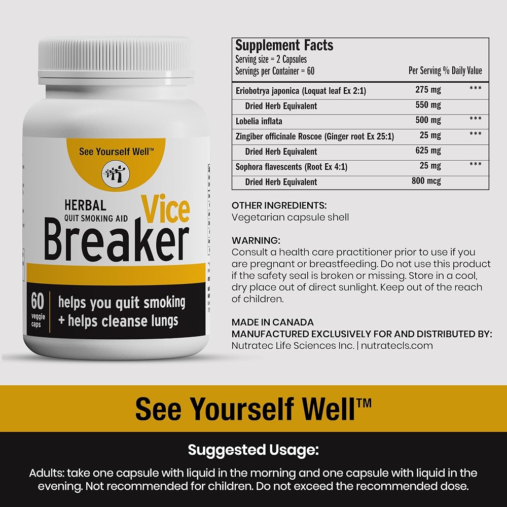 See Yourself Well Vice Breaker Herbal Supplement - 60 Capsules - image 5