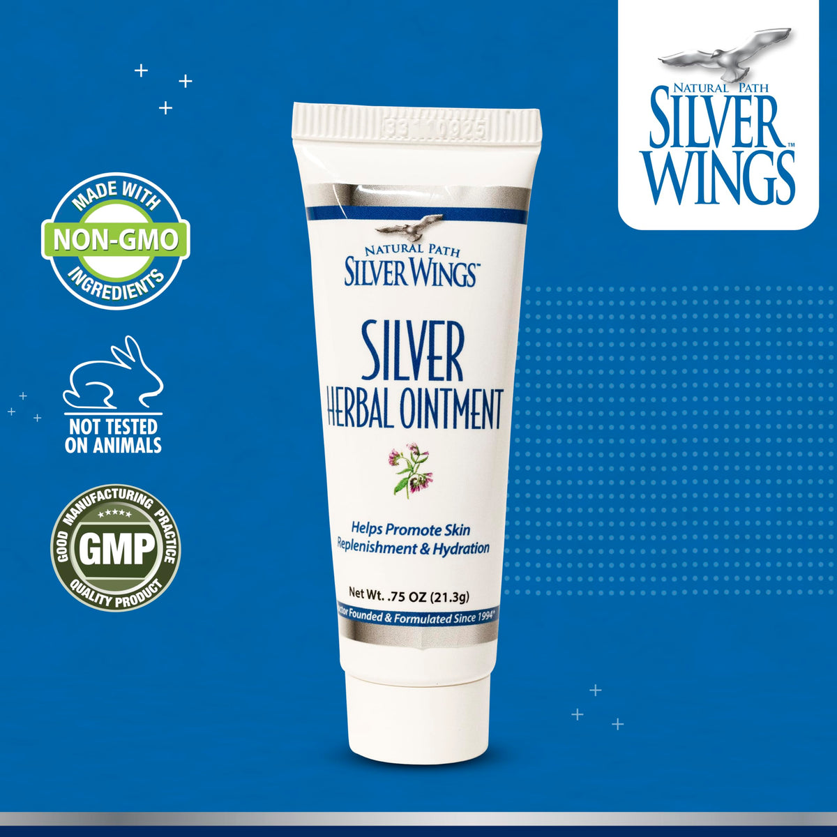 Natural Path Silver Wings 250ppm Silver Herbal Ointment - 0.75oz - image 2