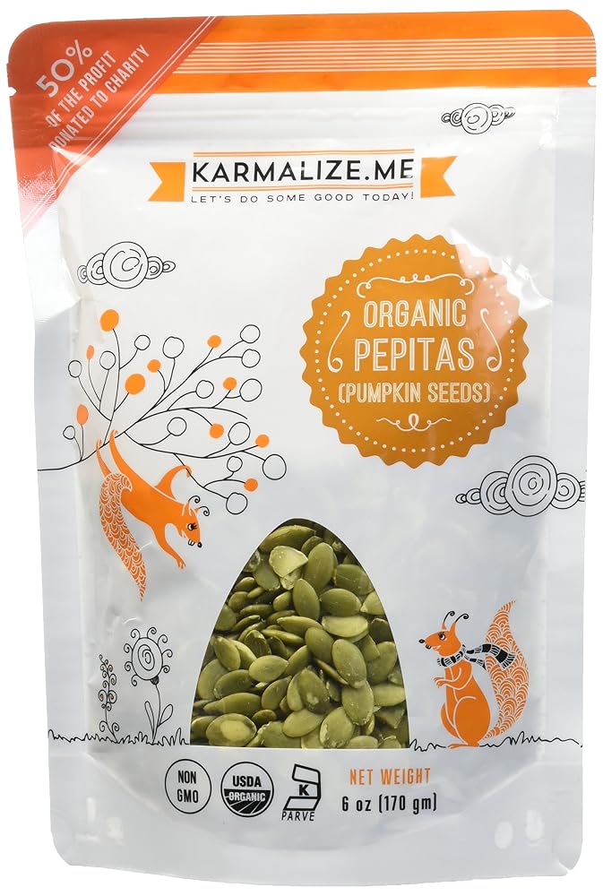 KARMALIZE.ME Organic Raw Pepitas - 6 Ounces