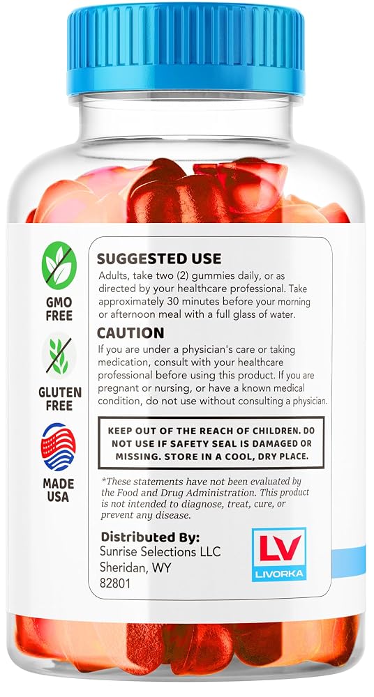 LIVORKA BioZenetics ACV Gummies 1050mg - 180 Gummies - image 5