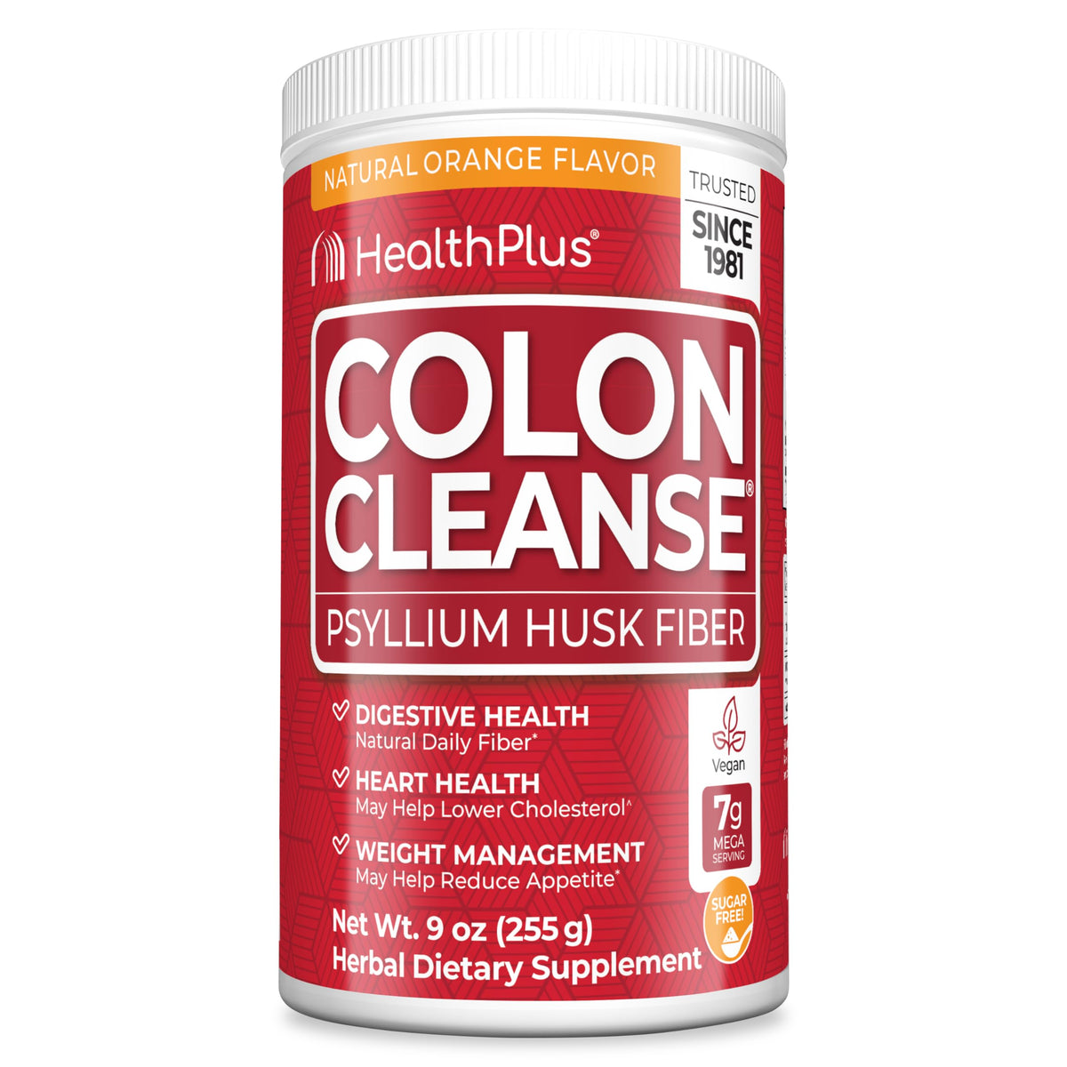 Health Plus Colon Cleanse Fiber Powder Orange - 9 oz