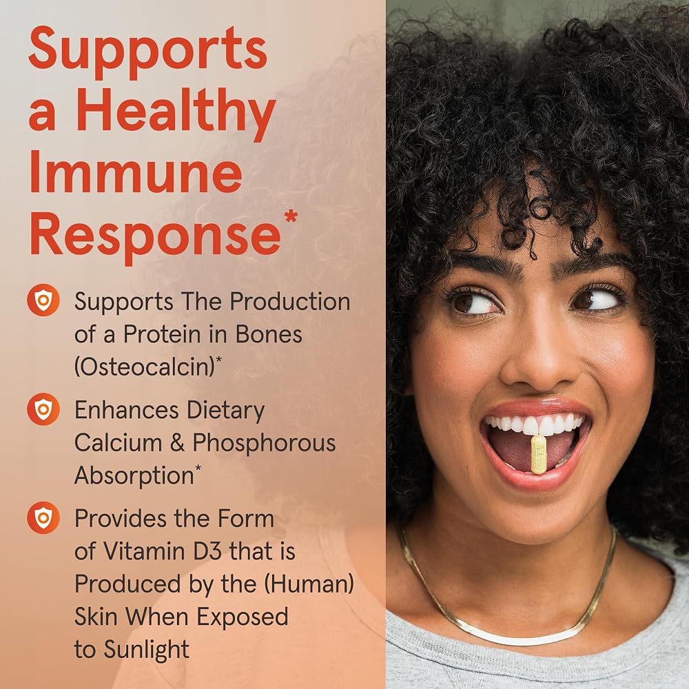 Jarrow Formulas Vitamin D3 5000 IU Bone & Immune Support - 100 Softgels - image 4