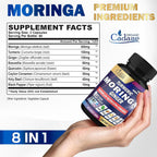 Organic Cadane Moringa, Turmeric & Ginger Supplement - 120 Capsules - image 2