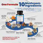 VEGATOT Mushroom Complex 1560mg 10-in-1 Lion's Mane Cordyceps - 150 Capsules - image 5