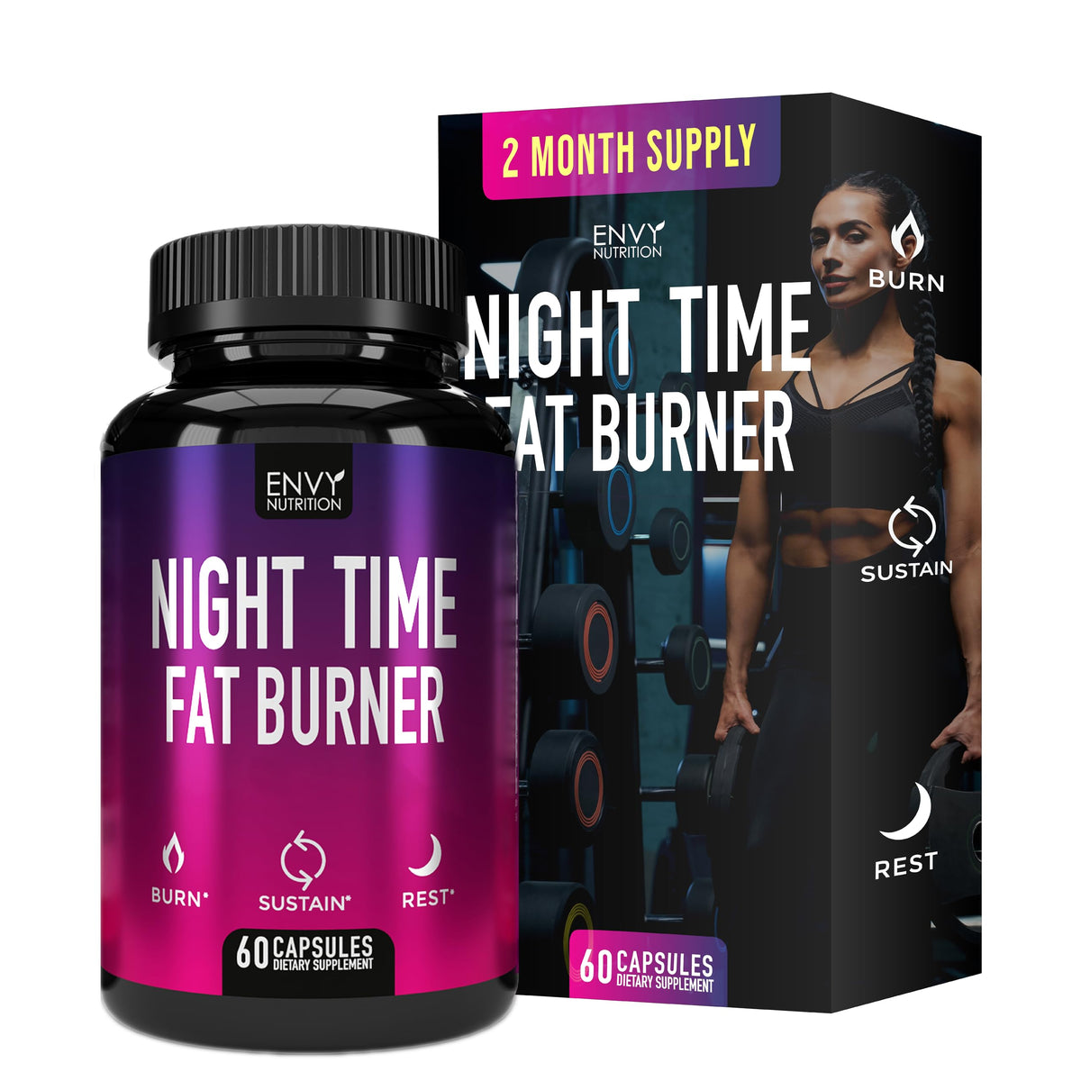 Envy Nutrition Night Time Fat Burner with Green Coffee Bean Extract