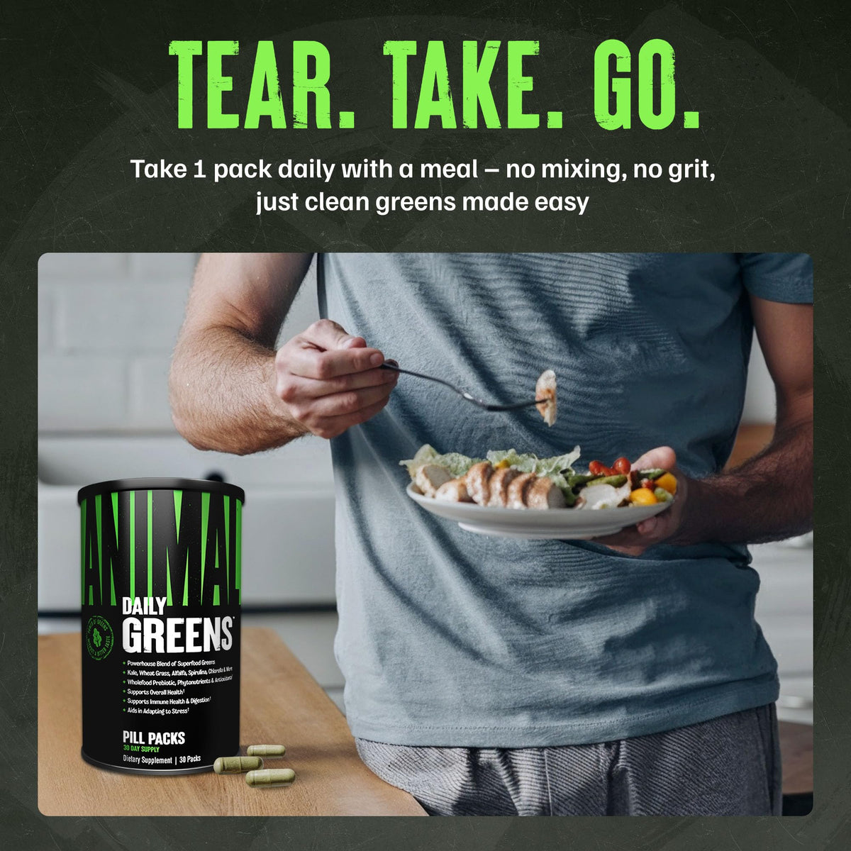 Animal Daily Greens Superfood Supplement for Gut Health - 30 Packs - image 4
