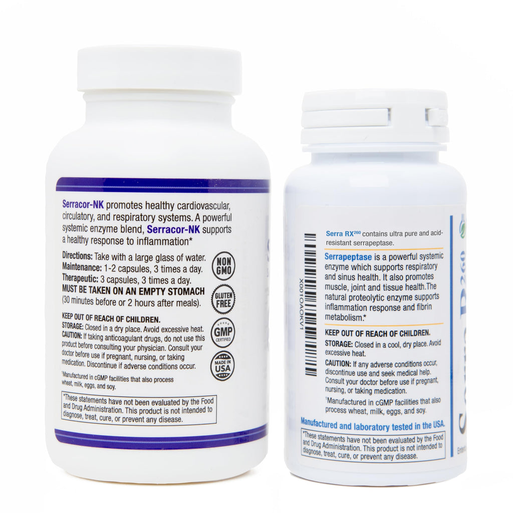 Biomedic Labs RX Serracor-NK & Serra-RX Serrapeptase Enzyme Bundle - image 2