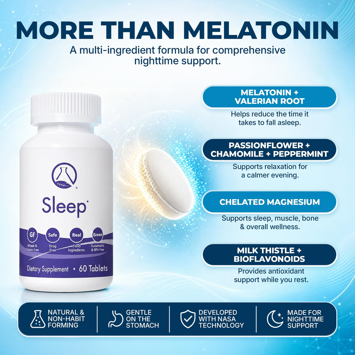 Nugevity Sleep Natural Sleeping Aid Supplement - 60 Tablets - image 3