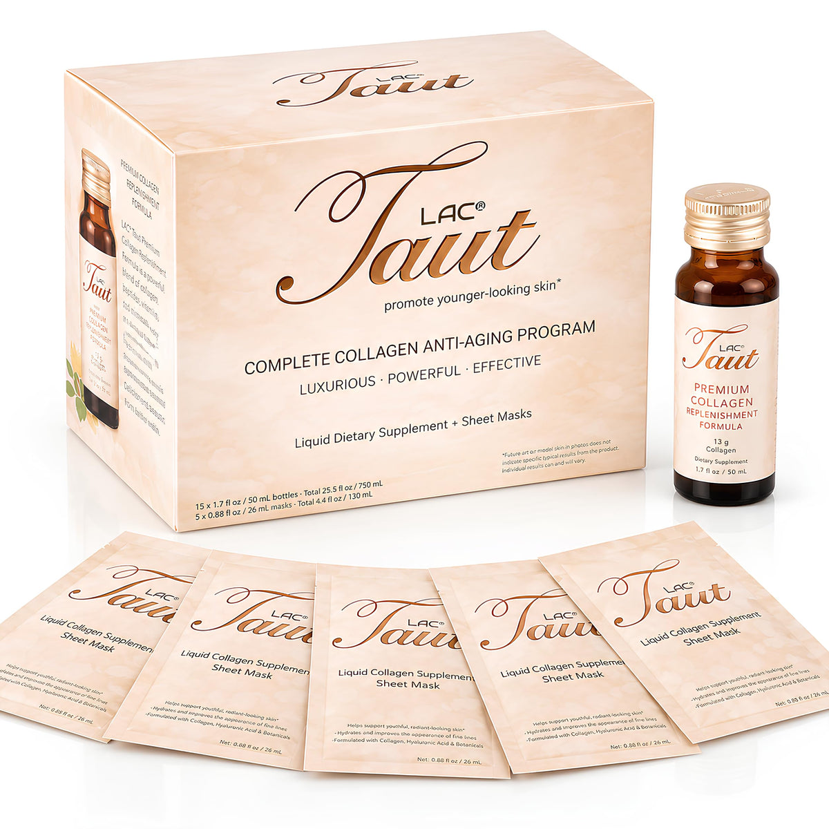 TAUT Marine Collagen Drink & Face Mask with Hyaluronic Acid - 20 Pieces