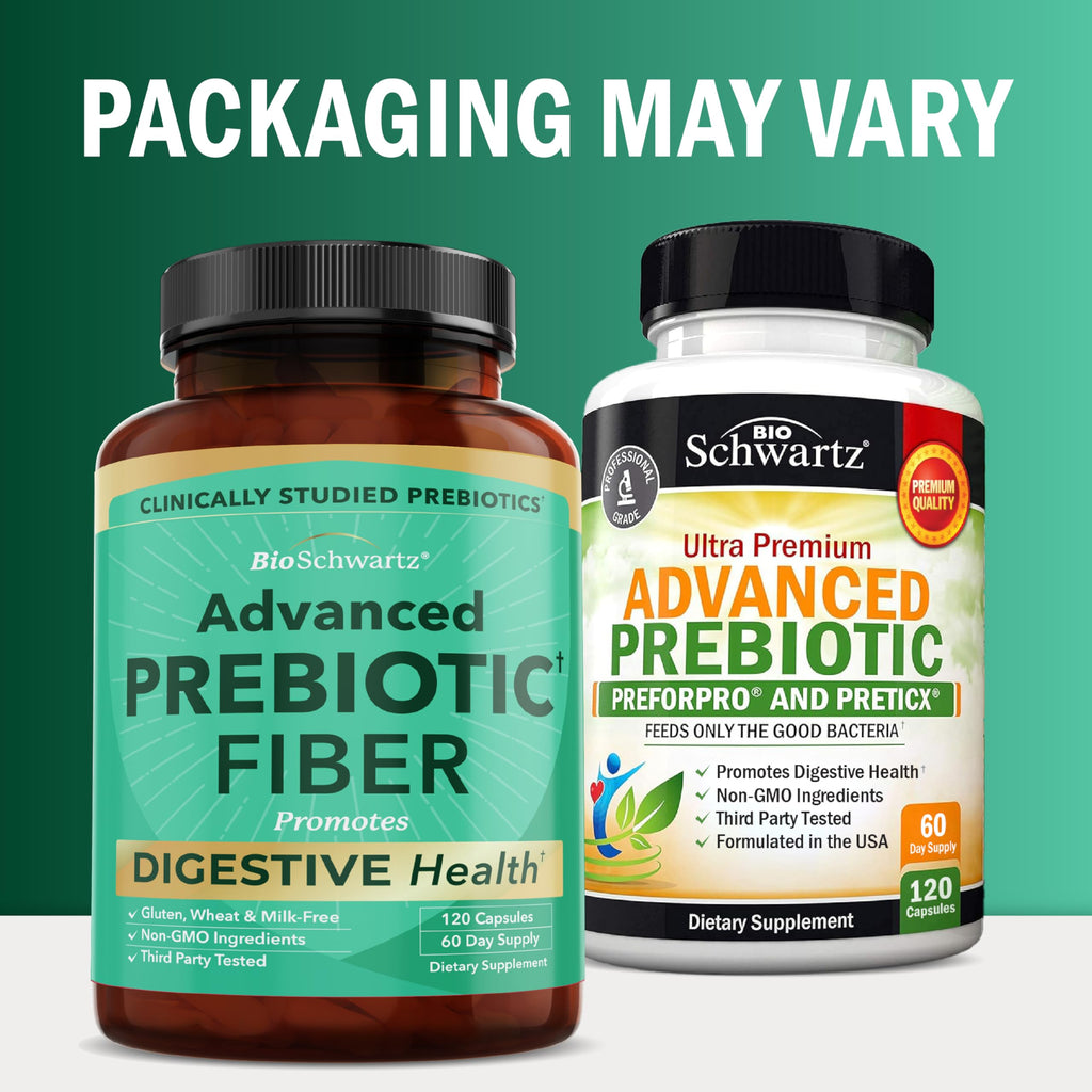 BioSchwartz Advanced Prebiotics Gut Health Supplement - 120 Capsules - image 2